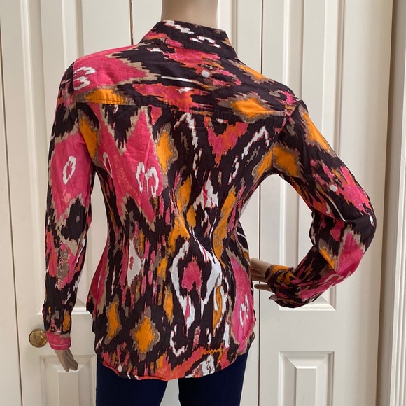 Signature By Larry Levine Womens Small Button Front Long Sleeve Shirt. - Picture 5 of 9